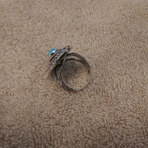 Sterling silver Bali turquoise ring